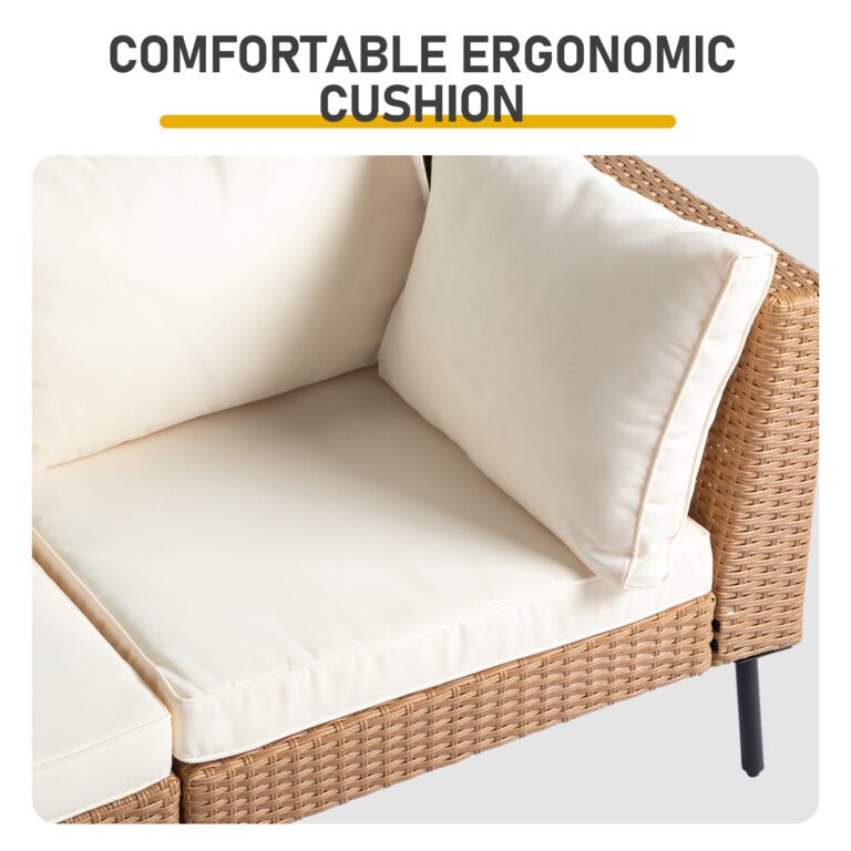 comfortable ergonomic outdoor cushions for rattan furniture