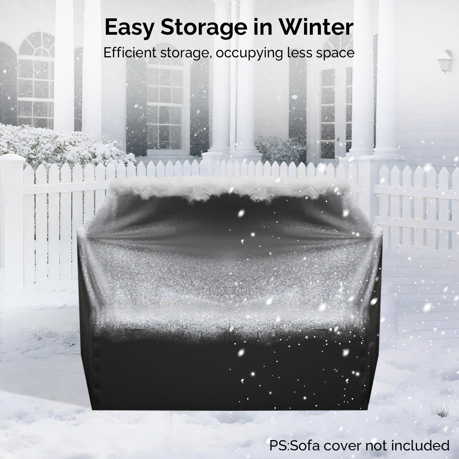 6-piece grey wicker outdoor sofa set with nesting cube design for easy winter storage and space-saving setup