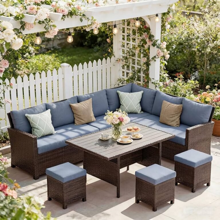 Rattan Garden Furniture Set for Patio or Backyard