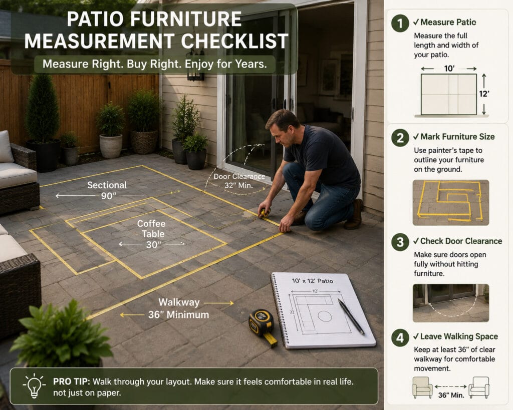 How to measure a 10x12 patio before buying outdoor furniture
